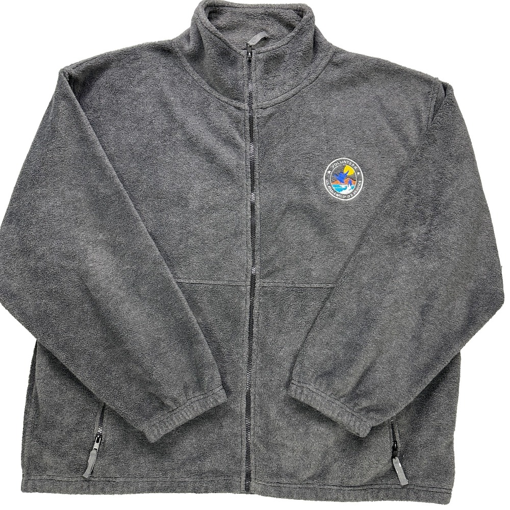 Sierra Pacific Fleece Jacket Men's 2XL Gray Full Zip US Fish Wildlife Service